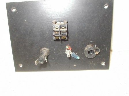 Hyper Neo Geo 64 (Sit Down Cabinet) Power Cord and Cabinet Switch Plate (Item #8) (Back Image)